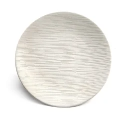 Assiette coupe plate rond ivoire grès émaillé Ø 20,5 cm Magma - MEDARD DE NOBLAT Online