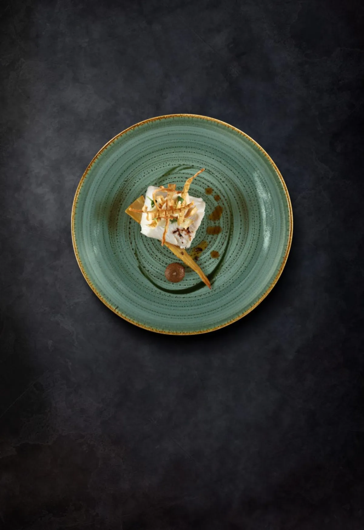 Assiette coupe plate rond lagon porcelaine vitrifiée Ø 26,7 cm Twirl - RAK