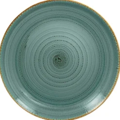 RAK Assiette coupe plate rond lagon porcelaine vitrifiée Ø 30,7 cm Twirl
