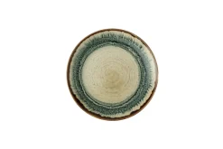 DUDSON Assiette coupe plate rond Linen porcelaine vitrifiée Ø 21,7 cm Flare Clearance
