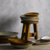 Assiette coupe plate rond Linen porcelaine vitrifiée Ø 16,5 cm Harvest - DUDSON Sale
