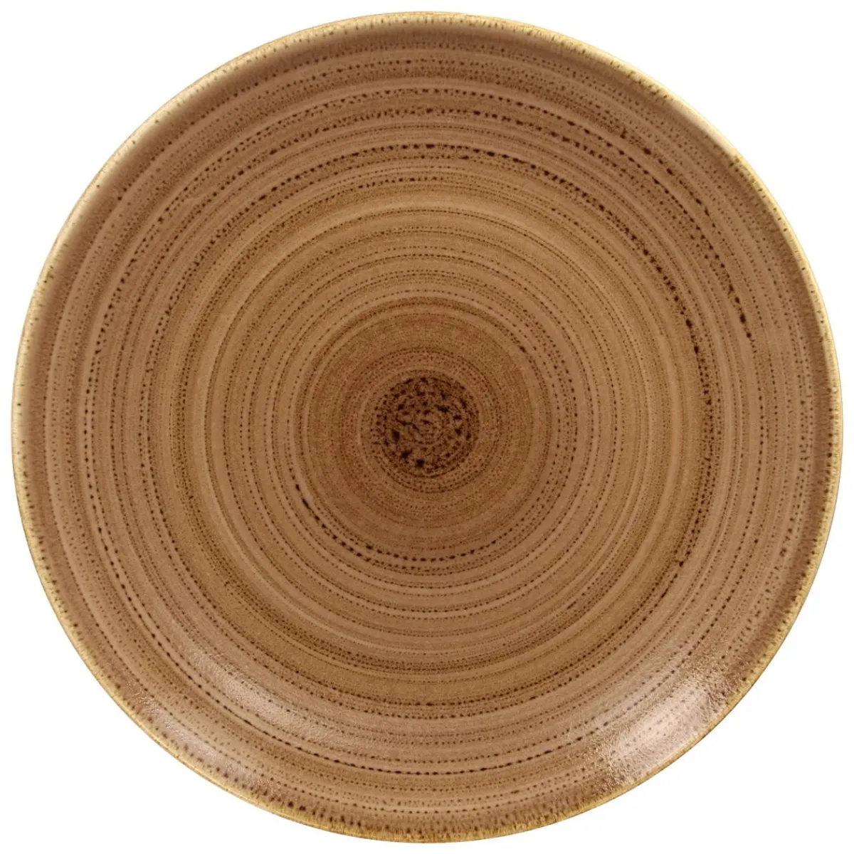 Assiette coupe plate rond marron porcelaine vitrifiée Ø 29,3 cm Twirl - RAK Online