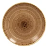 Assiette coupe plate rond marron porcelaine vitrifiée Ø 15 cm Twirl - RAK Outlet