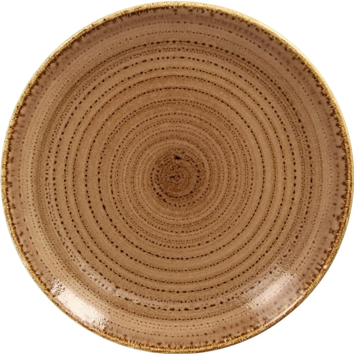 Assiette coupe plate rond marron porcelaine vitrifiée Ø 20,9 cm Twirl - RAK Best