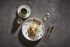 Assiette coupe plate rond multicolore porcelaine Ø 26,5 cm Kerrazzo - RAK Clearance
