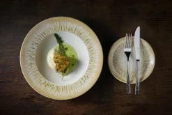Assiette coupe plate rond Natural porcelaine vitrifiée Ø 21,7 cm Inked Lume - CHURCHILL