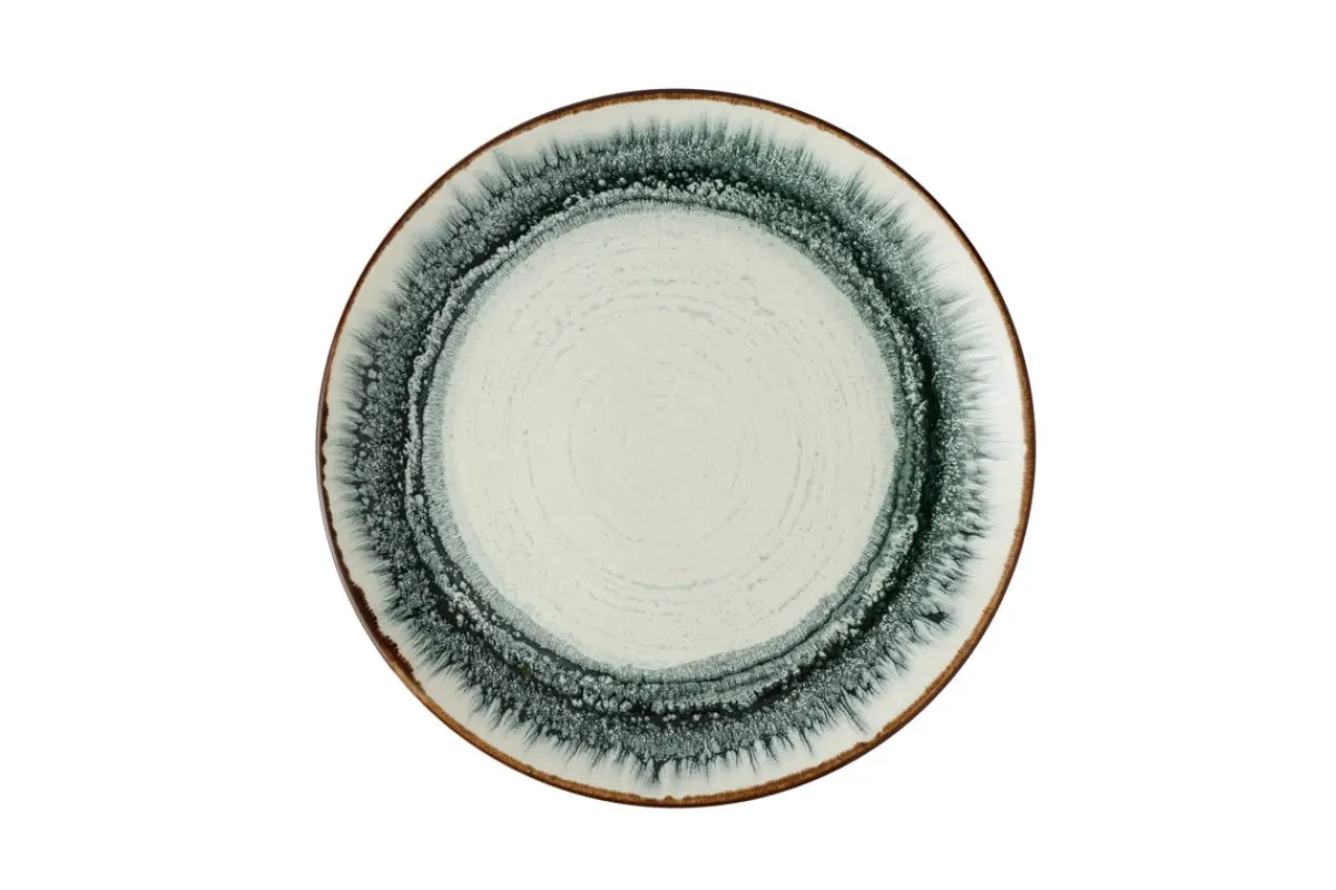 Assiette coupe plate rond Natural porcelaine vitrifiée Ø 28,8 cm Flare - DUDSON Discount