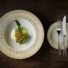 CHURCHILL Assiette coupe plate rond Natural porcelaine vitrifiée Ø 16,5 cm Inked Lume Sale