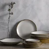 DUDSON Assiette coupe plate rond Natural porcelaine vitrifiée Ø 16,5 cm Harvest