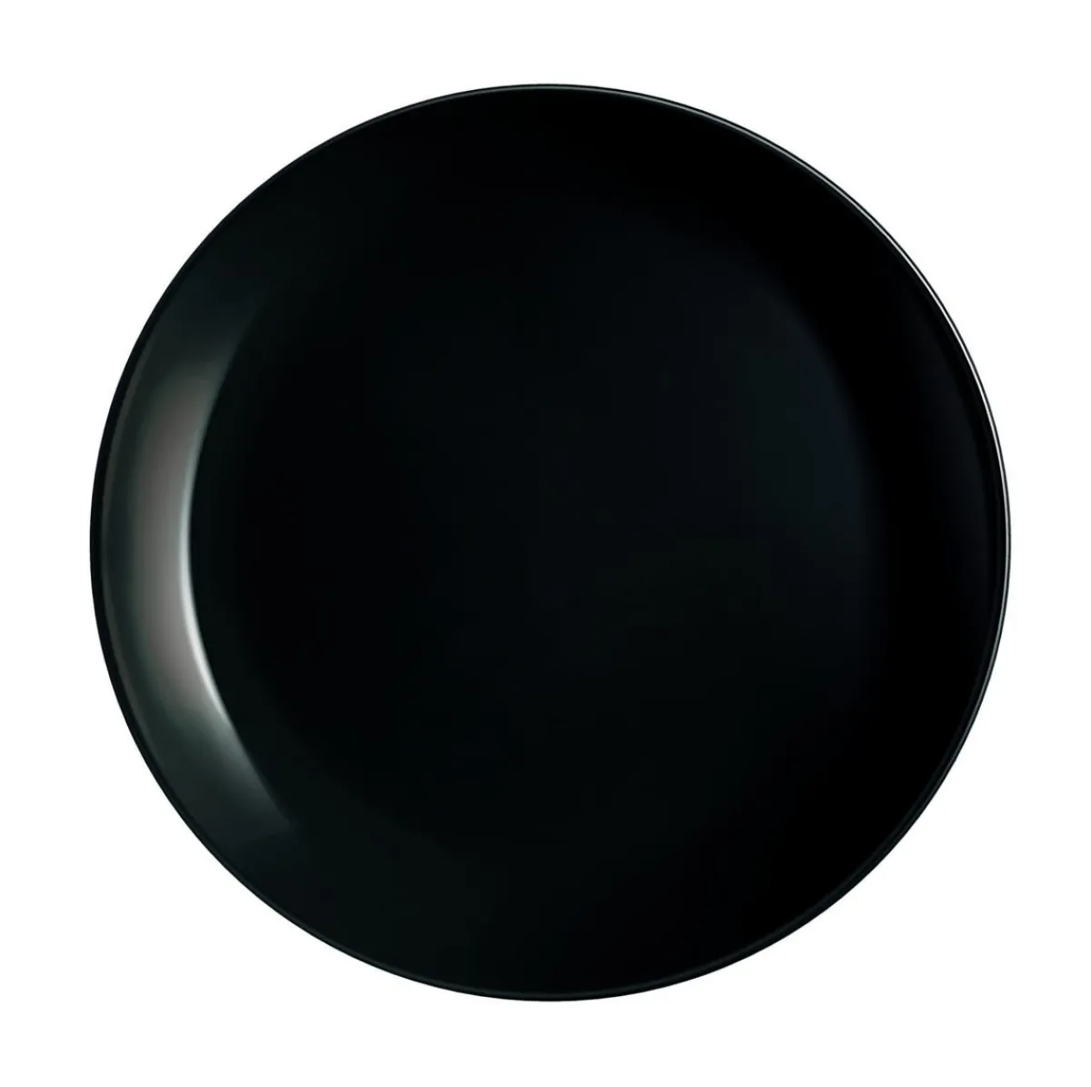 LUMINARC Assiette coupe plate rond noir verre trempé Ø 19 cm Diwali Hot