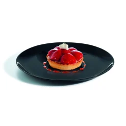 LUMINARC Assiette coupe plate rond noir verre trempé Ø 19 cm Diwali Hot