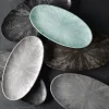 Assiette coupe plate rond noir porcelaine vitrifiée Ø 21,7 cm Stone Quartz - CHURCHILL New