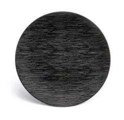 MEDARD DE NOBLAT Assiette coupe plate rond noir grès émaillé Ø 27 cm Magma Online