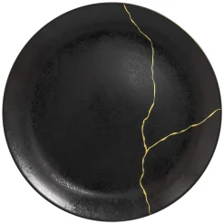 Assiette coupe plate rond noir porcelaine Ø 29,3 cm Kintzoo - RAK New
