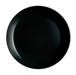 Assiette coupe plate rond noir verre trempé Ø 27 cm Diwali - LUMINARC Sale