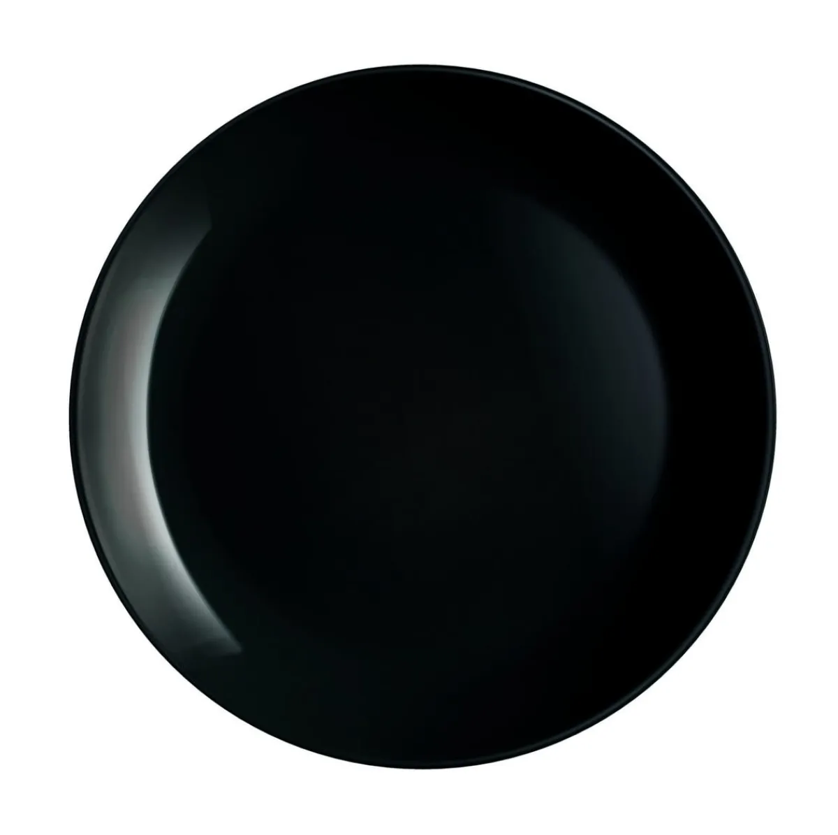 Assiette coupe plate rond noir verre trempé Ø 27 cm Diwali - LUMINARC Sale