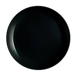 LUMINARC Assiette coupe plate rond noir verre trempé Ø 25 cm Diwali New