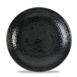 Assiette coupe plate rond noir porcelaine vitrifiée Ø 26 cm Chroma - CHURCHILL Outlet