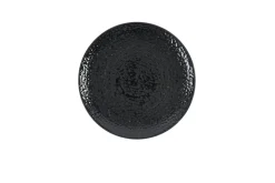 Assiette coupe plate rond noir porcelaine vitrifiée Ø 26 cm Chroma - CHURCHILL Outlet