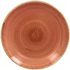 Assiette coupe plate rond orange porcelaine vitrifiée Ø 17,9 cm Twirl - RAK Sale