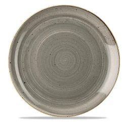 CHURCHILL Assiette coupe plate rond peppercorn porcelaine vitrifiée Ø 28,8 cm Stonecast Grey Outlet