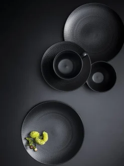 DEGRENNE Assiette coupe plate rond pierre de lave grès émaillé Ø 21 cm Modulo Nature Online
