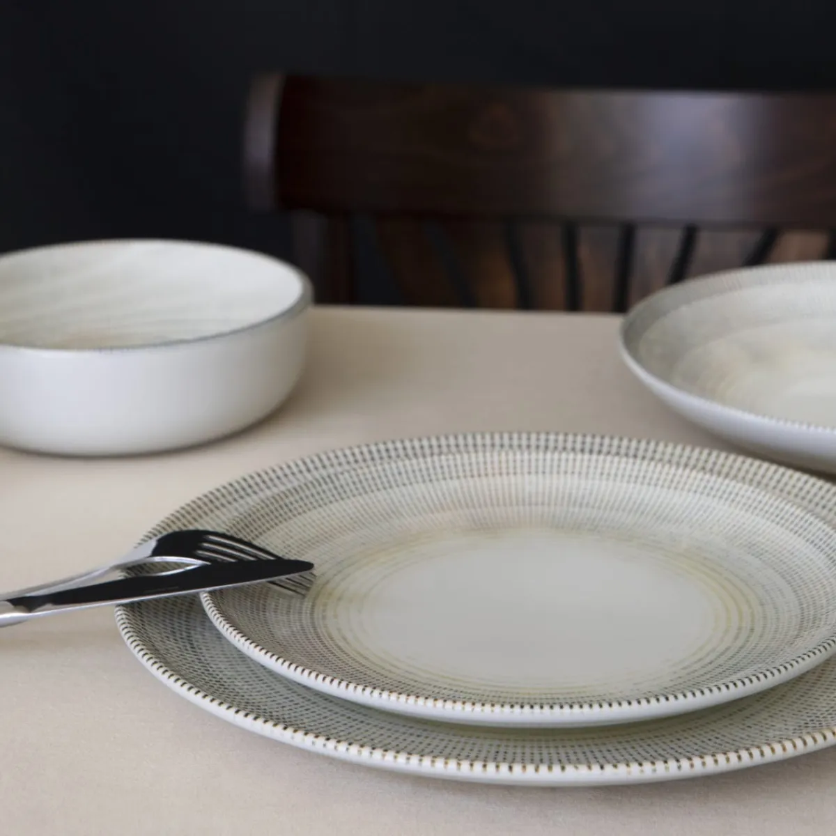 Assiette coupe plate rond porcelaine Ø 21 cm Cancun - ACCOLADE Discount
