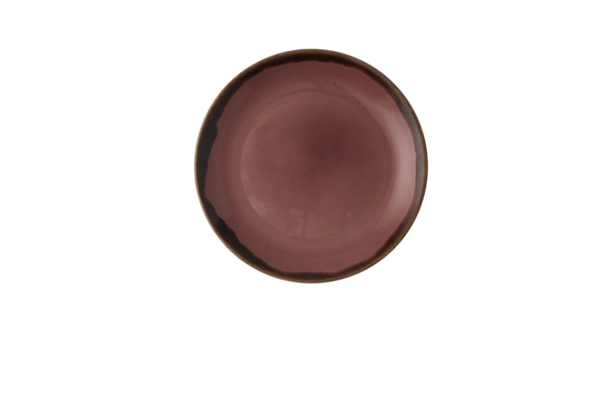 DUDSON Assiette coupe plate rond prune porcelaine vitrifiée Ø 21,7 cm Harvest Best