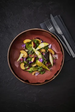 Assiette coupe plate rond prune porcelaine vitrifiée Ø 16,5 cm Harvest - DUDSON Online