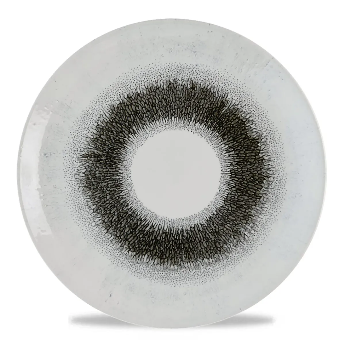 Assiette coupe plate rond Quartz Black porcelaine vitrifiée Ø 26 cm Fusion - CHURCHILL