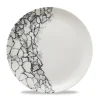 Assiette coupe plate rond Quartz Black porcelaine vitrifiée Ø 26 cm Kintsugi - CHURCHILL Hot