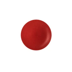 Assiette coupe plate rond rouge grès émaillé Ø 21 cm Stone - MEDARD DE NOBLAT Outlet