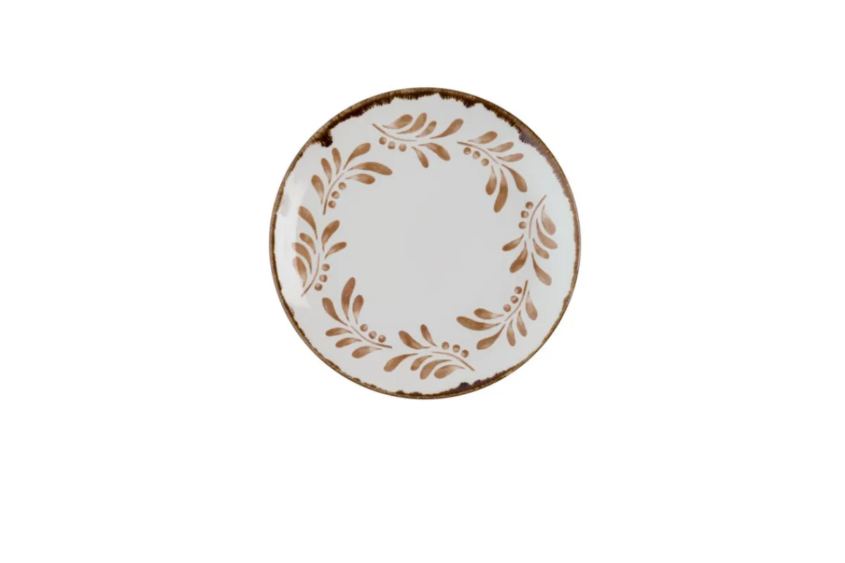 DUDSON Assiette coupe plate rond terracotta porcelaine vitrifiée Ø 22 cm Harvest Mediterranean Hot