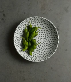 DUDSON Assiette coupe plate rond terracotta porcelaine vitrifiée Ø 26 cm Terrazzo Online