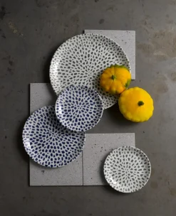 DUDSON Assiette coupe plate rond terracotta porcelaine vitrifiée Ø 26 cm Terrazzo Online