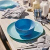 Assiette coupe plate rond turquoise verre opal Ø 25 cm Diwali - LUMINARC