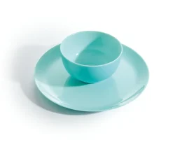 LUMINARC Assiette coupe plate rond turquoise verre opal Ø 27 cm Diwali Clearance