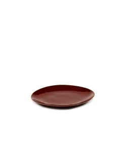 SERAX Assiette coupe plate rond Venetian red grès émaillé Ø 20 cm La Mère Discount
