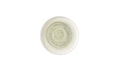 Assiette coupe plate rond vert porcelaine vitrifiée Ø 16 cm Elements Fern - CHURCHILL Online
