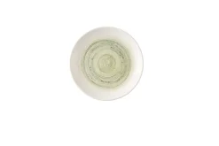 Assiette coupe plate rond vert porcelaine vitrifiée Ø 21,7 cm Elements Fern - CHURCHILL Best