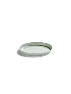 Assiette coupe plate rond vert porcelaine bone china Ø 16 cm Nido - SERAX Hot