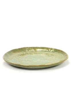SERAX Assiette coupe plate rond vert grès émaillé Ø 20,5 cm Pure Sea Green Best