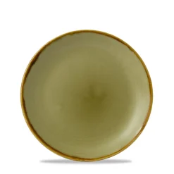 DUDSON Assiette coupe plate rond vert porcelaine vitrifiée Ø 16,5 cm Harvest Best