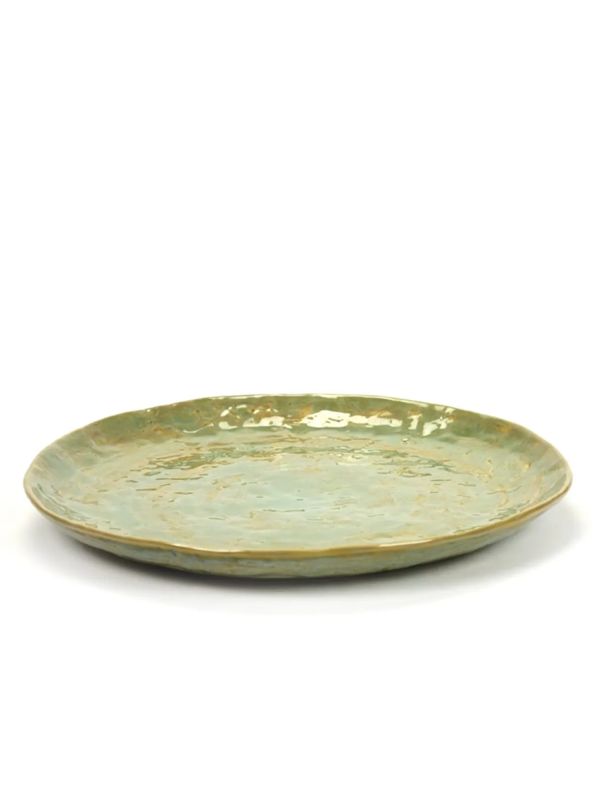 Assiette coupe plate rond vert grès émaillé Ø 28 cm Pure Sea Green - SERAX New