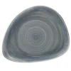 Assiette coupe plate triangulaire Jade porcelaine vitrifiée 24x19,4 cm stone Spot - RAK New