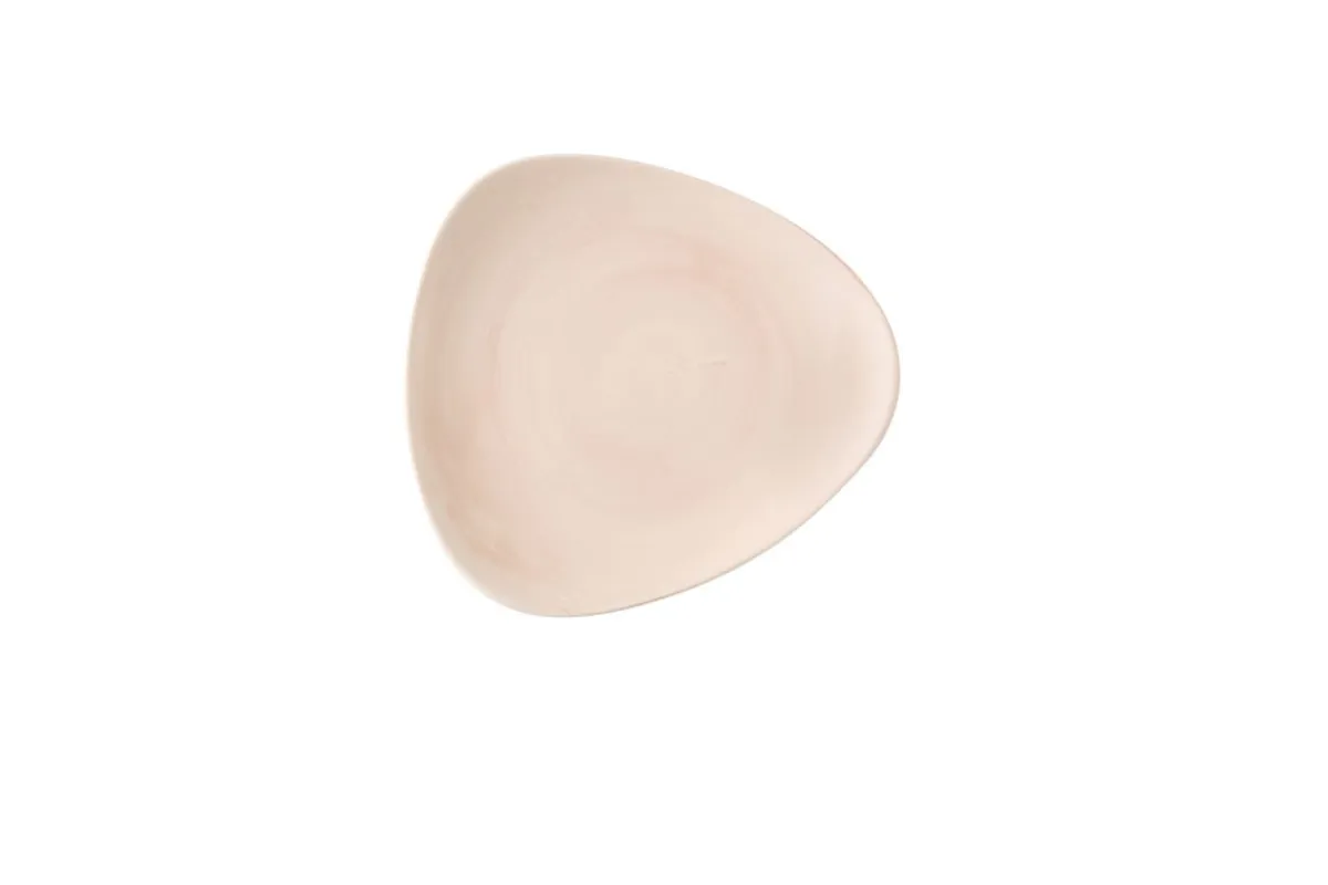 CHURCHILL Assiette coupe plate triangulaire Canvas Coral porcelaine vitrifiée 26,5x26,5 cm Stonecast Canvas Online