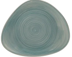 Assiette coupe plate triangulaire Saphire porcelaine vitrifiée 31,4x26,6 cm stone Spot - RAK Discount