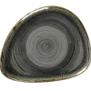 RAK Assiette coupe plate triangulaire Saphire porcelaine vitrifiée 32,6x25 cm stone Spot New