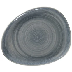 Assiette coupe plate triangulaire Jade porcelaine vitrifiée 27,9x22,4 cm stone Spot - RAK Best