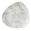 CHURCHILL Assiette coupe plate triangulaire gris porcelaine vitrifiée 23,5x23,5 cm Kintsugi Agate Grey Best